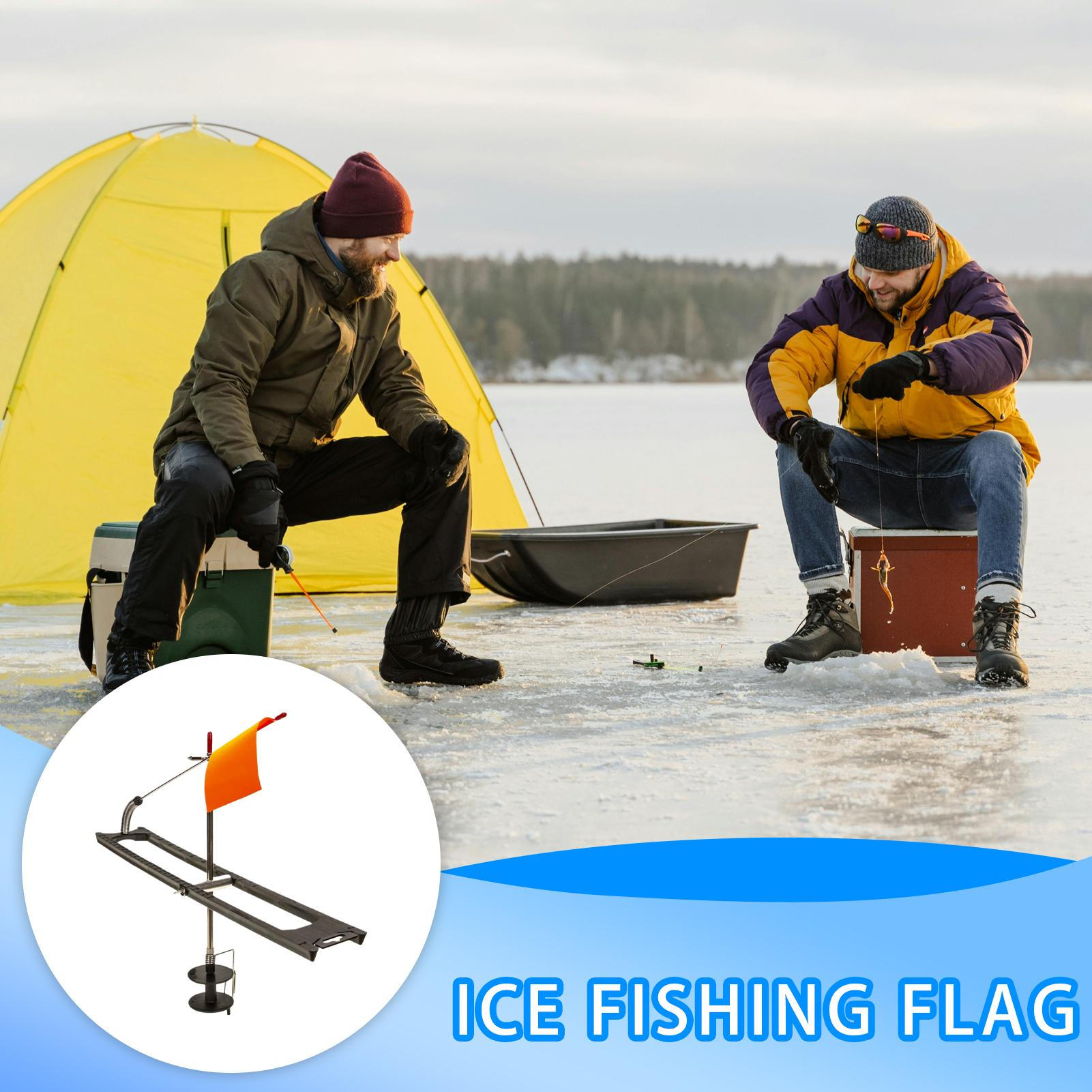 الجليد الصيد تلميح حتى أعلام ا - مراجعة Ice Fishing Tip Up وسعره