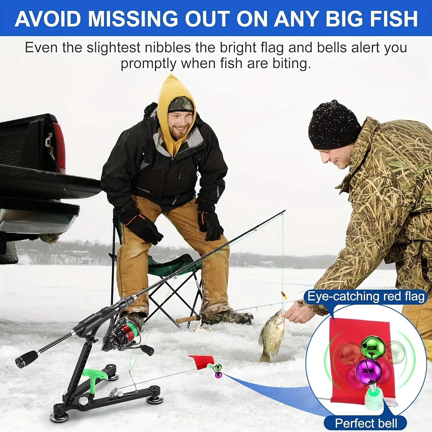 مجموعة واحدة من حاملات صنارات  - مراجعة Ice Fishing Tip Up وسعره