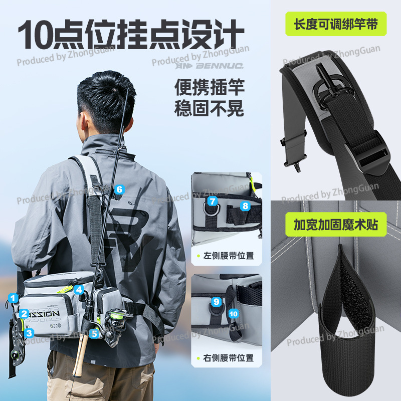 حقيبة خصر متعددة الوظائف مقاوم - مراجعة Fishing Equipment Bag وسعره