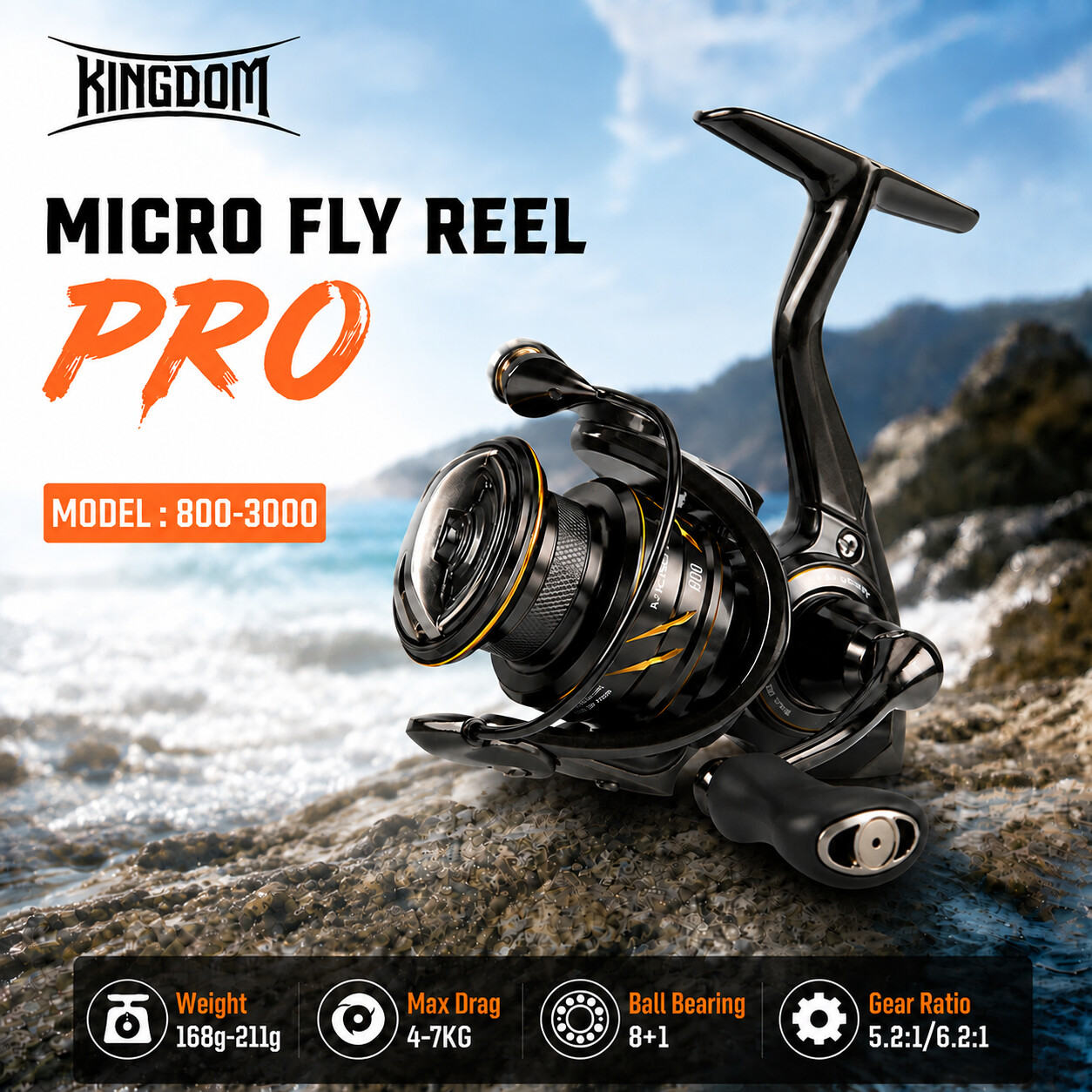 بكرة صيد دوارة Kingdom Micro F - مراجعة Abu Garcia Reel Max وسعره